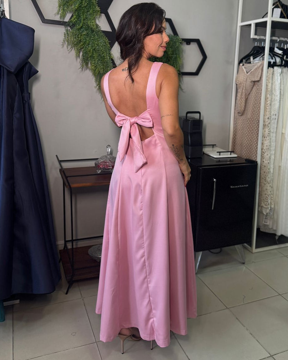 Vestido Godê Longuete Alfaiataria