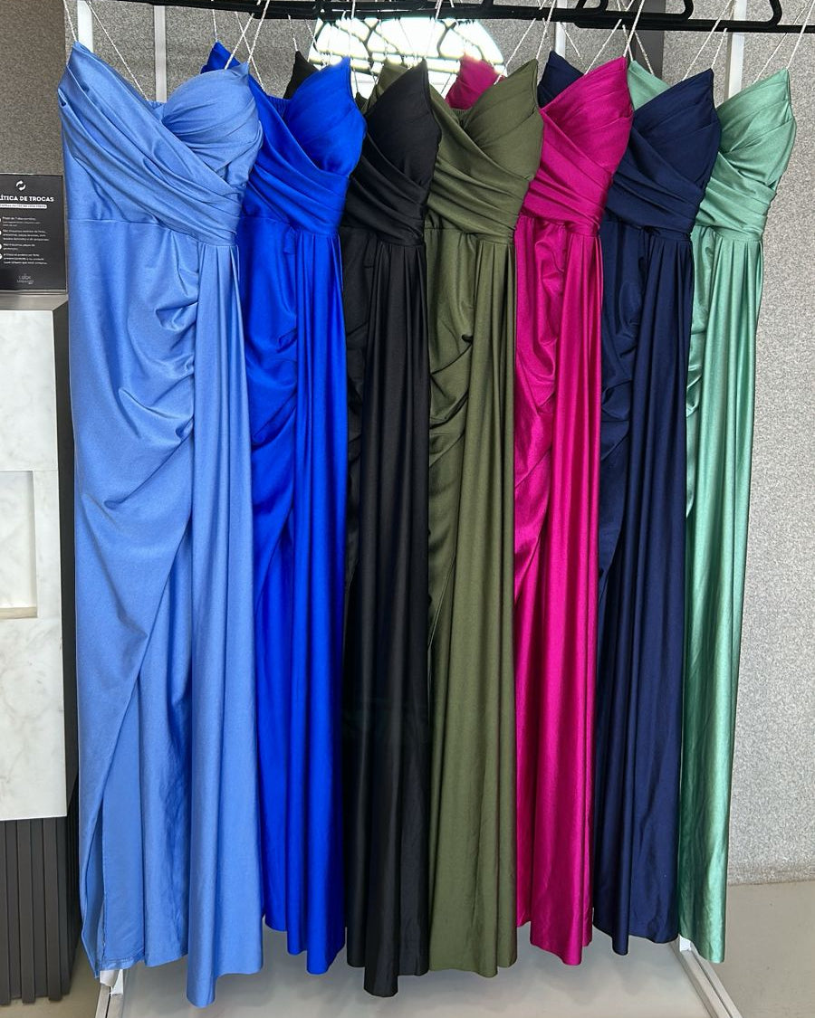 Vestido Trilobal Alça Strass